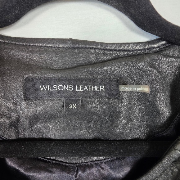 Wilsons Leather Genuine Black Motorcycle Jacket Womens Plus 3X Goth Biker - Picture 3 of 16